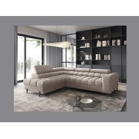 Canapé convertible Beige FERRUM 5 places angle gauche salon familial 276x93x200cm 