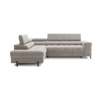 Canapé convertible Beige FERRUM 5 places angle gauche salon familial 276x93x200cm 