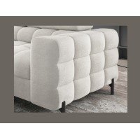 Canapé FERRUM Blanc alpin convertible 5 places angle gauche méridienne confort 276x93x200cm 