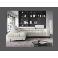 Canapé FERRUM Blanc alpin convertible 5 places angle gauche méridienne confort 276x93x200cm 