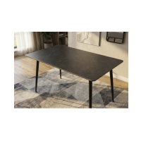 Table HEXA 120cm grise anthracite vue de haut
