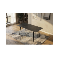 Table HEXA 140cm grise anthracite mise en situation