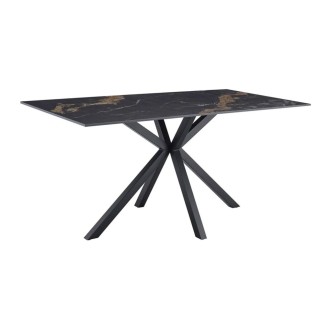 Table SOLARA 160cm grise marbrée sable