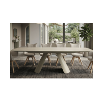 Table extensible 160 à 240 cm COVY vue de face rapprochée