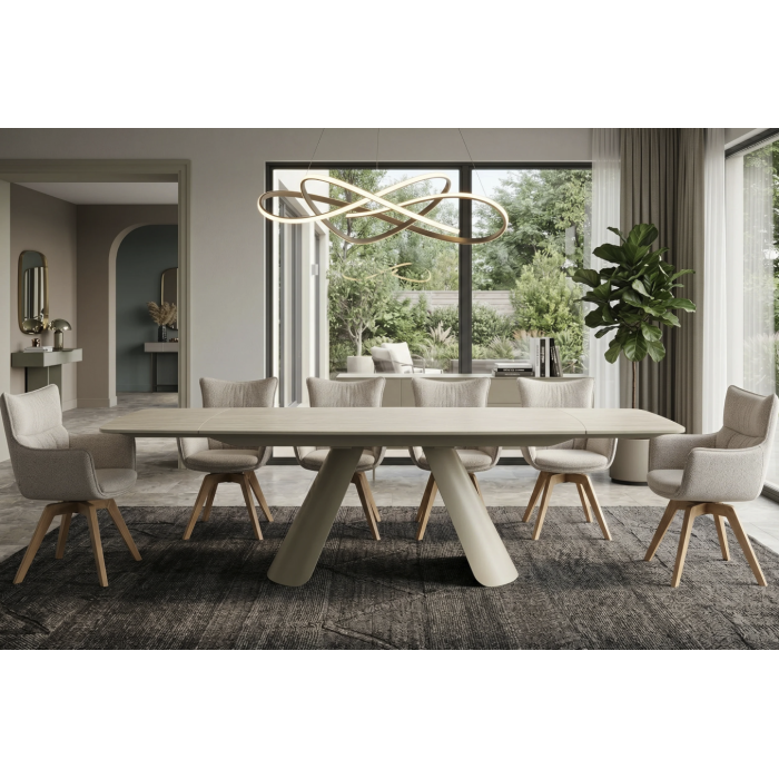 Table extensible 160 à 240 cm COVY vue de face