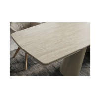 Zoom sur le coin de la table extensible 160 à 240 cm COVY