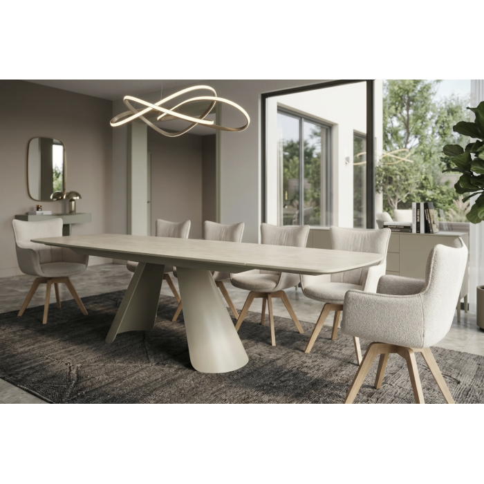 Table extensible 160 à 240 cm COVY vue de côté