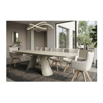 Table extensible 160 à 240 cm COVY vue de côté