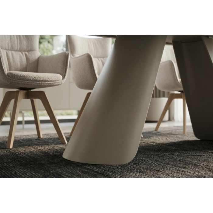 Zoom sur les pieds de la table extensible 160 à 240 cm COVY