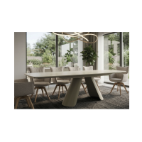 Table extensible 160 à 240 cm COVY vue de côté et de face