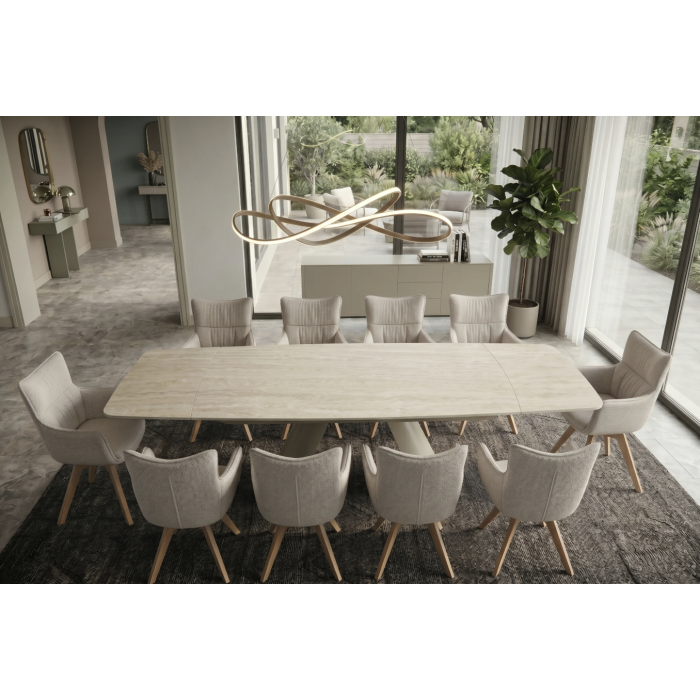 Table extensible 160 à 240 cm COVY vue de haut