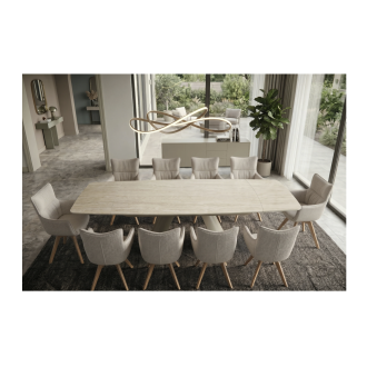 Table extensible 160 à 240 cm COVY vue de haut