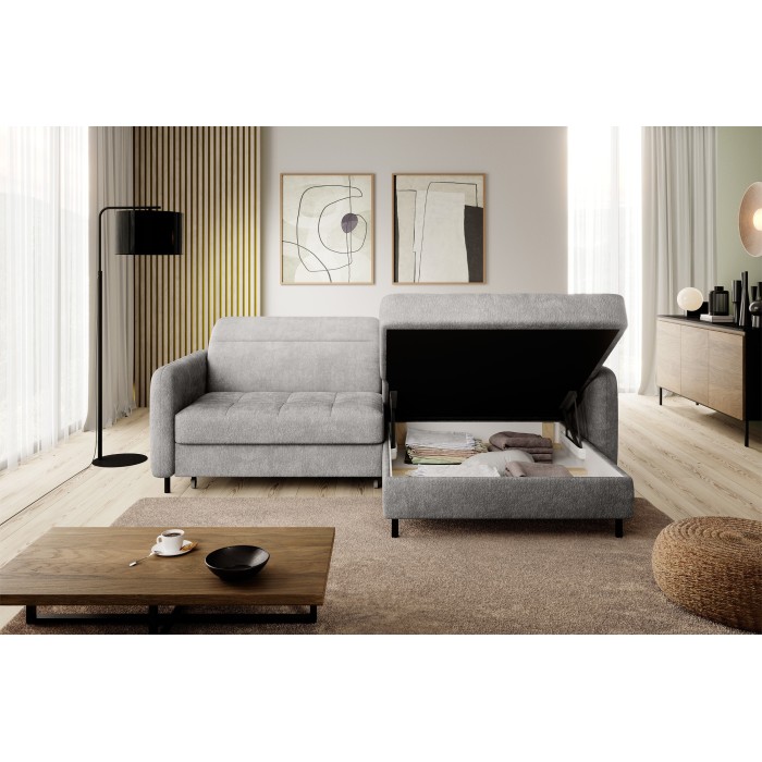 Canapé d'angle collection GOUMSI coloris Gris foncé 