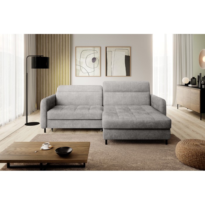 Canapé d'angle collection GOUMSI coloris Gris foncé 