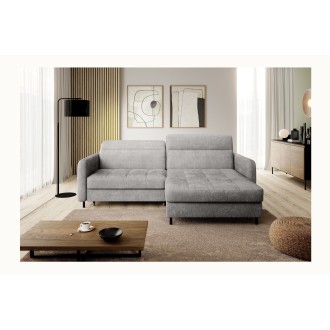 Canapé d'angle collection GOUMSI coloris Gris foncé 