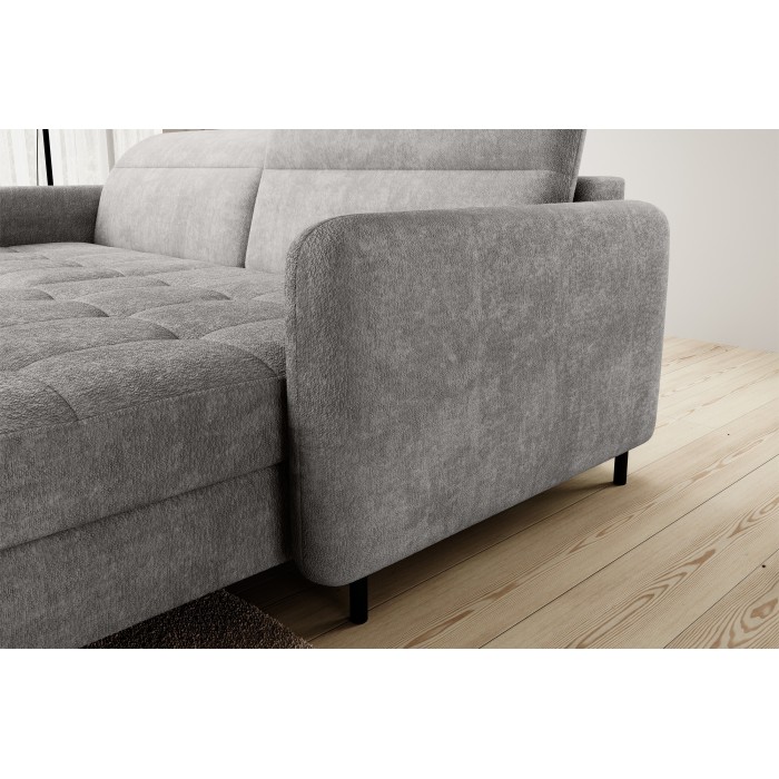 Canapé d'angle collection GOUMSI coloris Gris foncé 
