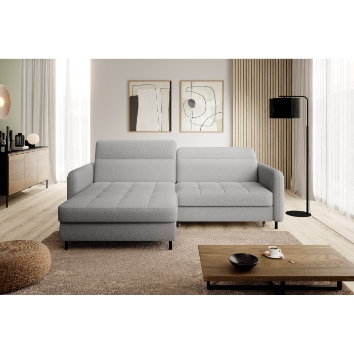 Canapé d'angle collection GOUMSI coloris Gris clair 
