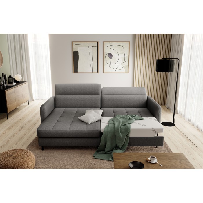 Canapé d'angle collection GOUMSI coloris Gris foncé 