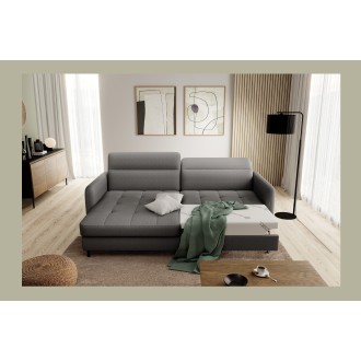 Canapé d'angle collection GOUMSI coloris Gris foncé 