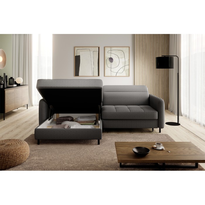 Canapé d'angle collection GOUMSI coloris Gris foncé 