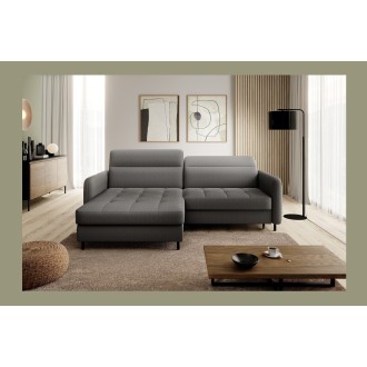 Canapé d'angle collection GOUMSI coloris Gris foncé 