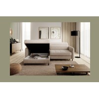 Canapé d'angle collection GOUMSI coloris Beige chiné 