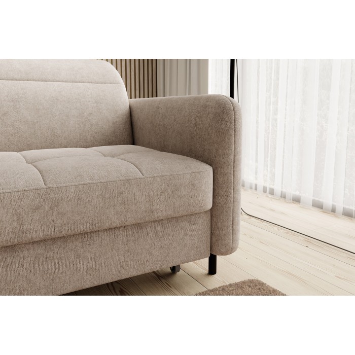 Canapé d'angle collection GOUMSI coloris Beige chiné 