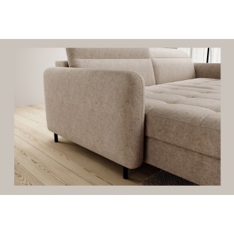 Canapé d'angle collection GOUMSI coloris Beige chiné 