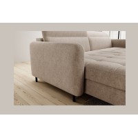 Canapé d'angle collection GOUMSI coloris Beige chiné 