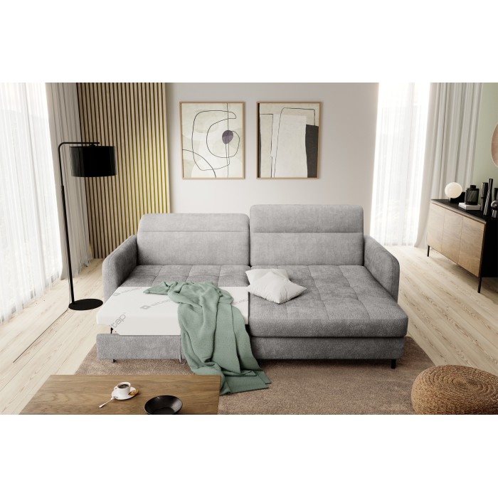 Canapé d'angle collection GOUMSI coloris Gris foncé 