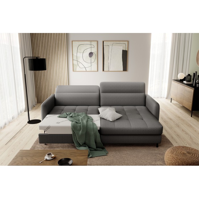 Canapé d'angle collection GOUMSI coloris Gris foncé 