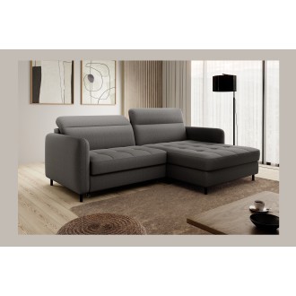 Canapé d'angle collection GOUMSI coloris Gris foncé 