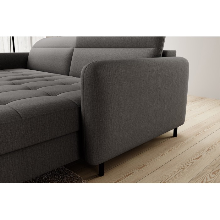 Canapé d'angle collection GOUMSI coloris Gris foncé 