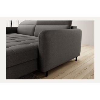 Canapé d'angle collection GOUMSI coloris Gris foncé 