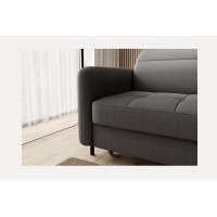 Canapé d'angle collection GOUMSI coloris Gris foncé 