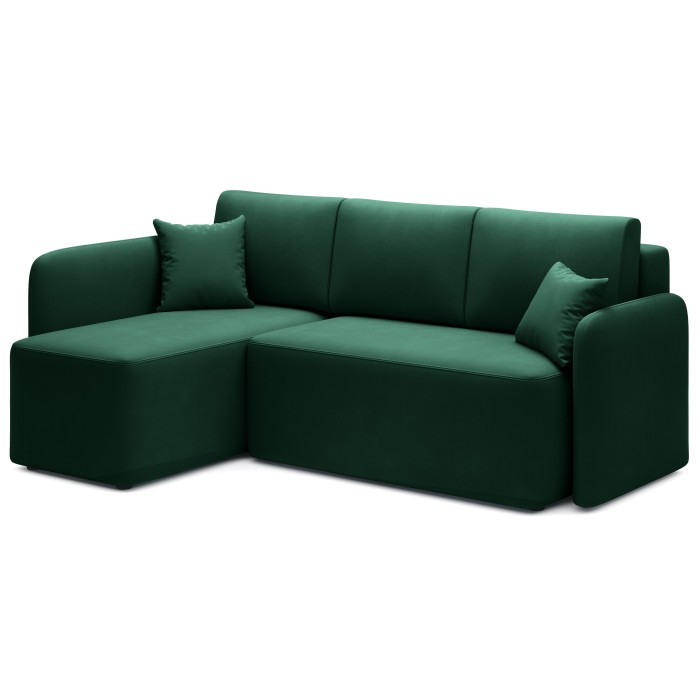 Canapé d'angle collection HEDSON coloris Vert émeraude 