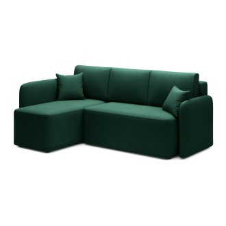 Canapé d'angle collection HEDSON coloris Vert émeraude 