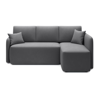 Canapé d'angle collection HEDSON coloris Gris foncé 