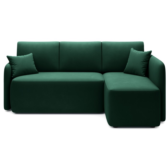 Canapé d'angle collection HEDSON coloris Vert émeraude 