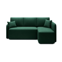 Canapé d'angle collection HEDSON coloris Vert émeraude 