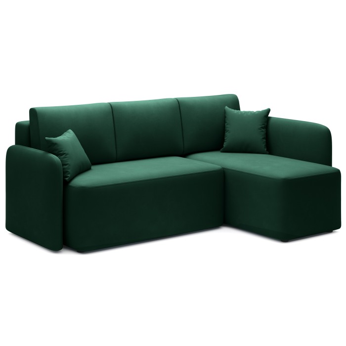 Canapé d'angle collection HEDSON coloris Vert émeraude 