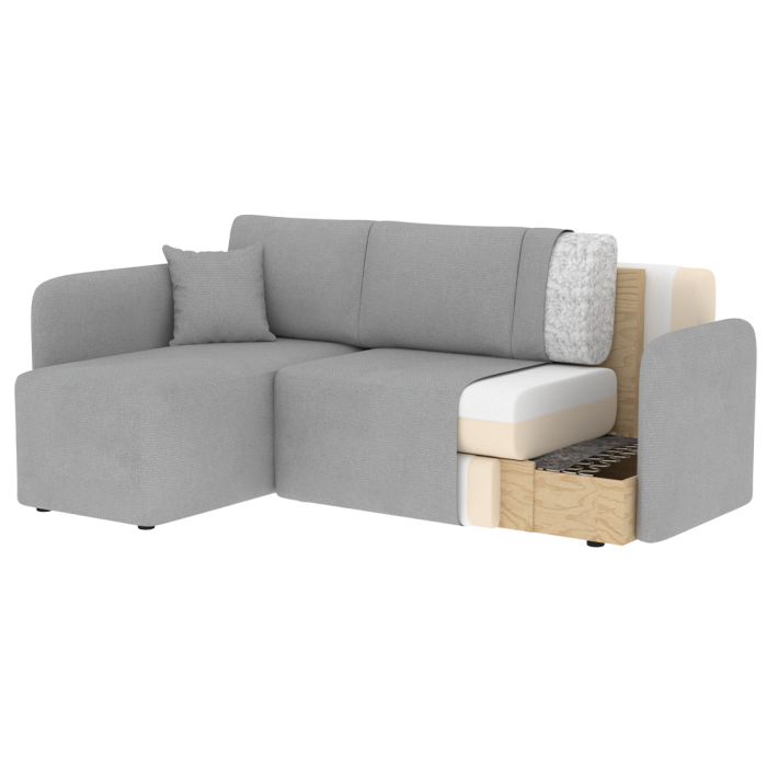 Canapé d'angle collection HEDSON coloris Blanc 