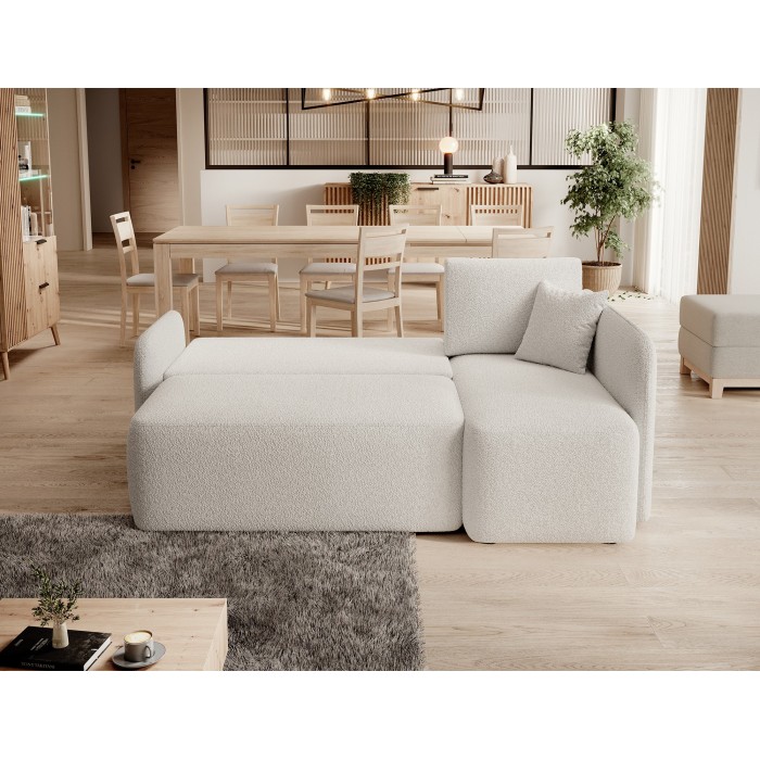 Canapé d'angle collection HEDSON coloris Blanc 