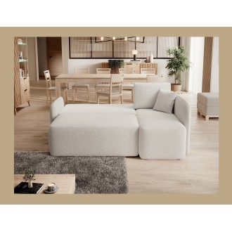Canapé d'angle collection HEDSON coloris Blanc 