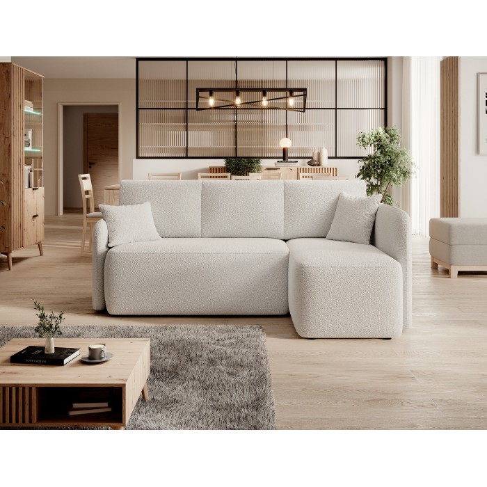 Canapé d'angle collection HEDSON coloris Blanc 