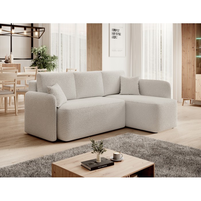 Canapé d'angle collection HEDSON coloris Blanc 