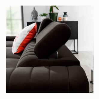 Canapé d’angle gauche Gris foncé convertible 3 places JAYSON design contemporain 