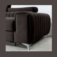 Canapé d’angle gauche Gris foncé convertible 3 places JAYSON design contemporain 