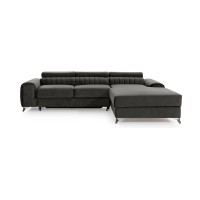 Canapé d’angle droit Gris foncé convertible 3 places JAYSON grand confort 