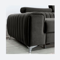 Canapé d’angle droit Gris foncé convertible 3 places JAYSON grand confort 